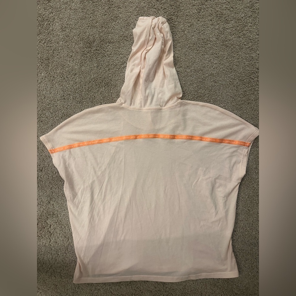 Under Armour Lightweight Hoodie Tee | Pale Orange/Pink | See Measurements